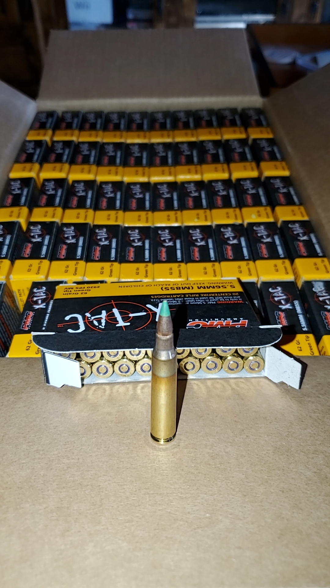 A real photo of PMC X-TAC 5.56 NATO 62gr LAP Ammo - 1000 Rounds by Hawkins (1)