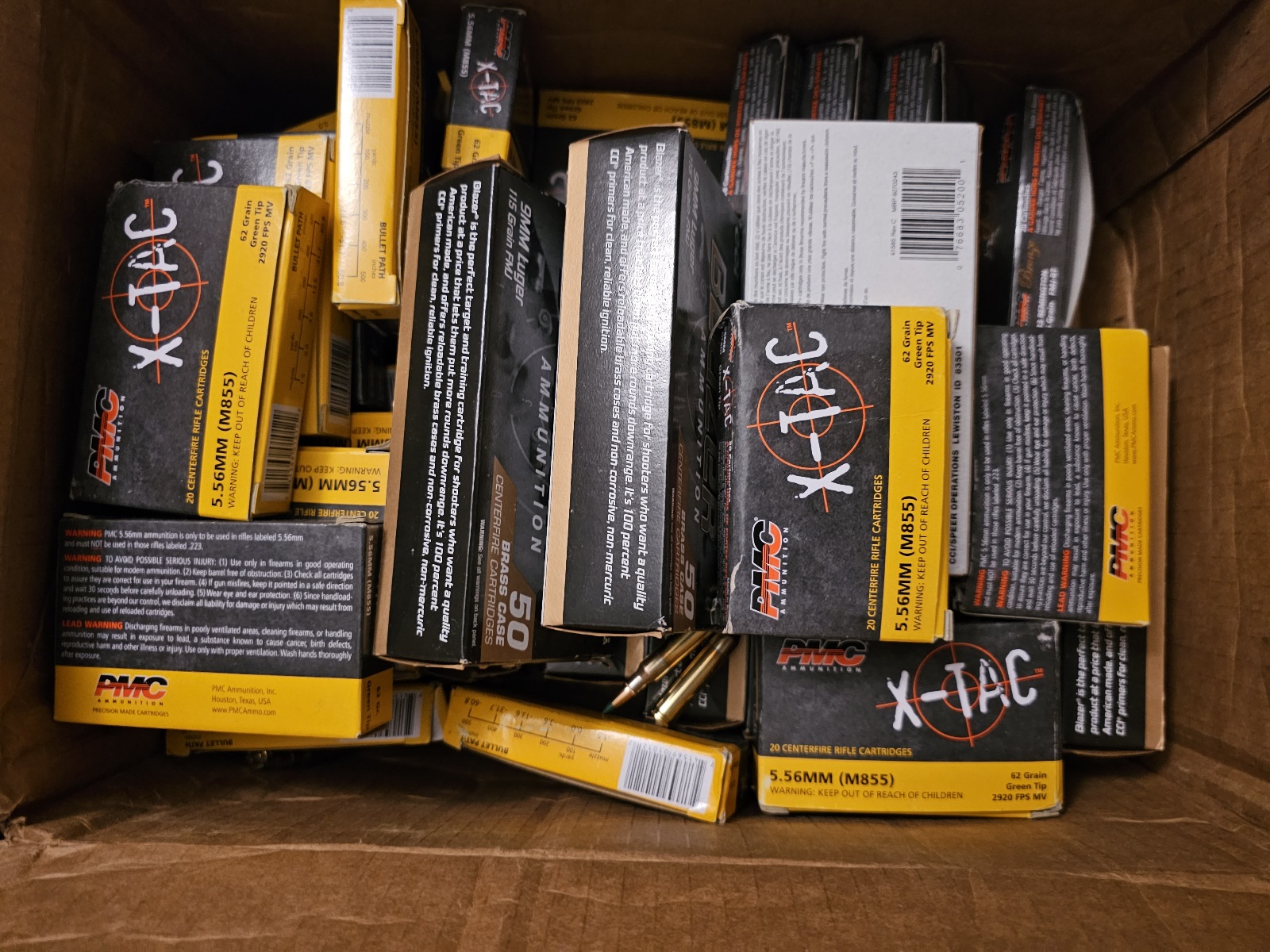 A real photo of PMC X-TAC 5.56 NATO 62gr LAP Ammo - 20 Rounds by Good ammo for a good price but not well packaged (1)