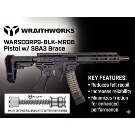 Wraithworks WARSCORP9 Roller Delayed Side-Charging AR Pistol 9mm