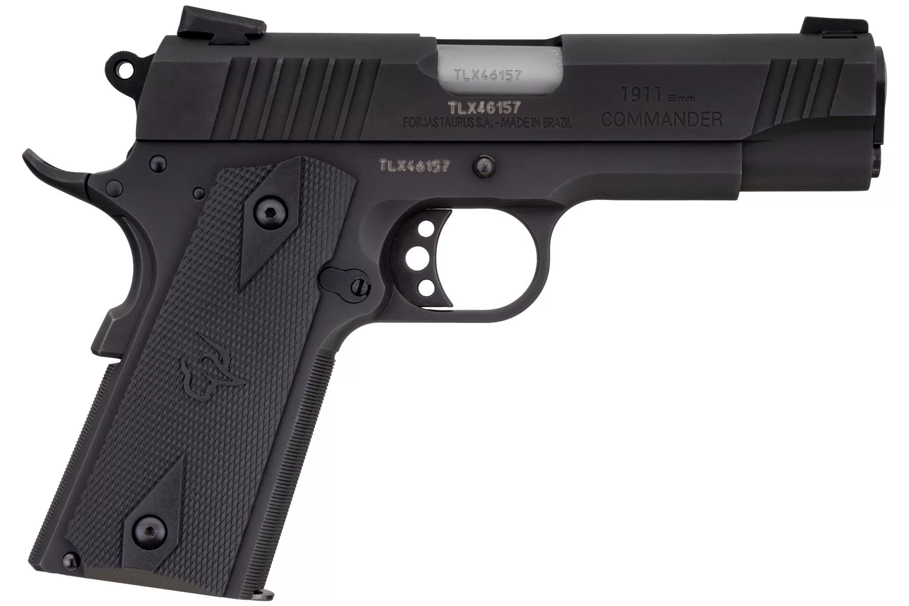 thumbnail image 2 of 1911 Full Size Government Grips - USMC Semper Fi Metal Grips, Black Finish 2 of 6