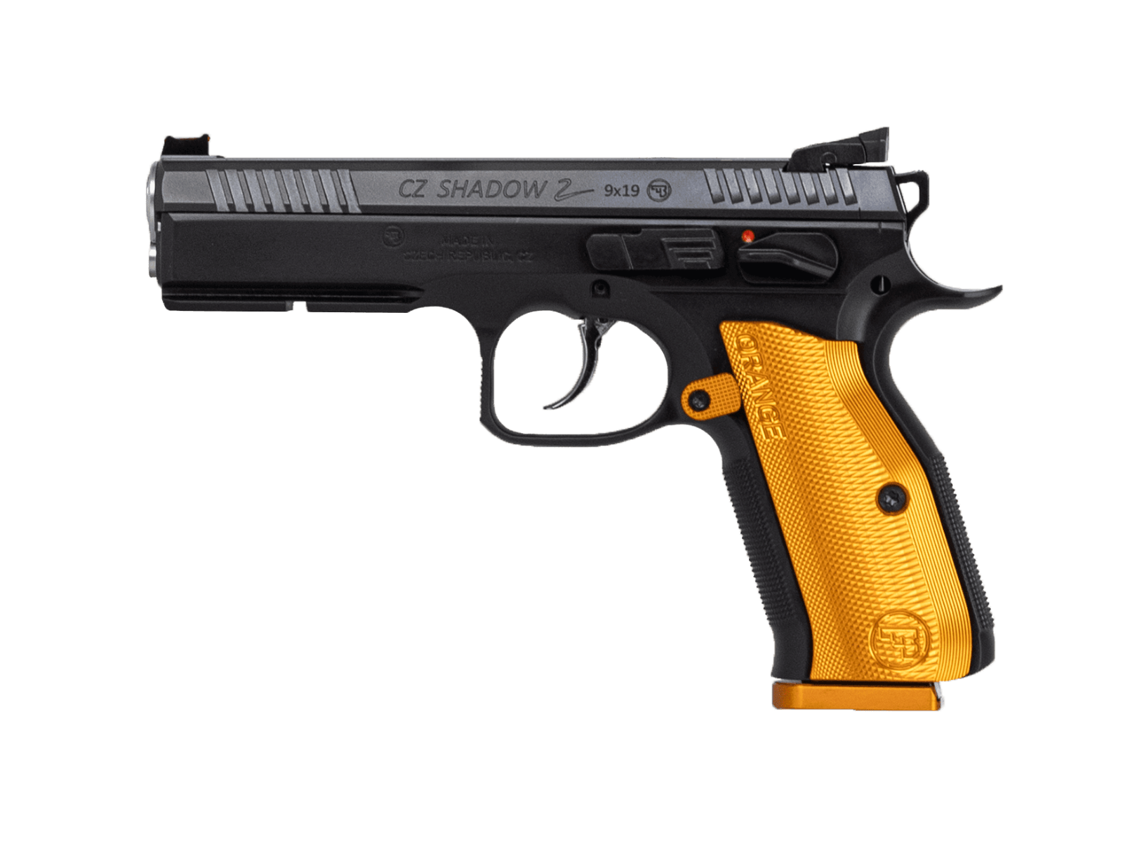 CZ Shadow 2 9mm Orange Grips | Prepper Gun Shop | Prepper Gun Shop