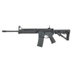 Bushmaster M4 Patrolman's Flat Top MOE AR15 Rifle Black 5.56NATO 16" Barrel Magpul MOE Furniture Flip Up Rear Sight A2 Birdcage flash hider