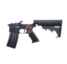 Franklin Armory BFSIII Equipped M4BLR Complete AR15 Lower Receiver Black Installed ARESSENTIALS Binary Trigger M4 Rifle Buttstock