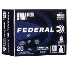 Federal Synthetic Defense 9mm 138gr SJHP 20rd