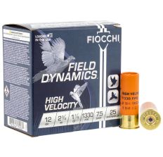 Fiocchi Field Dynamics High Velocity Shotshells 12ga 2.75" 1-1/4oz 7.5 Shot 25rd