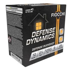 Fiocchi Shotshell Ammunition 12ga 00 Buckshot 2-3/4" 25rd 