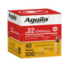 Aguila Rimfire Ammunition 22lr 40gr Copper Plated Solid 500rd Bulk Pack