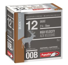 Aguila Shotshell 12ga #00 BUCKSHOT 2-3/4" 1275ft/s - 25rd