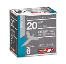 Aguila Ammunition 20ga Birdshot 2.75 inch Shotgun Shells #6 Shot 1oz 1220 fps 25rd Box