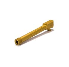 Faxon Firearms Match Series Sig P320 Fullsize Flame Fluted Barrel 416R Threaded TiN (Gold) PVD