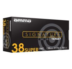Ammunition Inc Signature .38 Super Handgun Ammunition 135 Grain TMC 1000rd Case