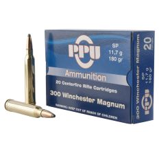 PPU 300 Winchester Mag 180gr Soft Point 20rd