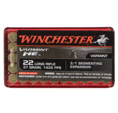 WINCHESTER VARMINT HE SEGMENTED .22 LR 37GR HP 50RD 1435FT/S