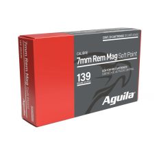 Aguila Ammunition 7mm Remington Magnum Rifle Ammunition 139 Grain Soft Point 200rd Case