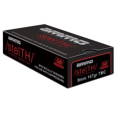Ammunition Inc stelTH Subsonic 9mm Luger Handgun Ammunition 147 Grain TMC 50rd Box