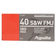 Aguila Ammunition .40 S&W Handgun Ammunition 180 Grain FMJ Flat Nose 50rd Box