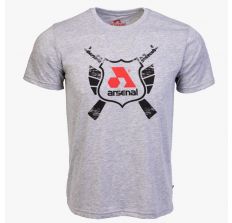 Arsenal Men’s Gray Cotton Relaxed Fit Classic T-Shirt - XL