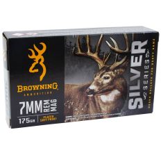 Browning Ammo Silver 7mm Remington Magnum 175gr Plated Soft Point 20rd Box