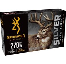Browning Ammo Silver .270 Winchester 150gr Plated Soft Point 20rd Box