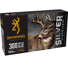 Browning Ammo Silver .300 Winchester Magnum 180gr Plated Soft Point 20rd Box