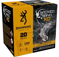 Browning Ammo Wicked Wing XD 20ga 3" #3 Shot 25rd