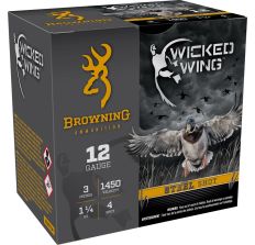 Browning Ammo Wicked Wing 12ga 3" #4 Shot 25rd