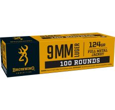 Browning Ammo 9mm 124gr FMJ 100rd Box