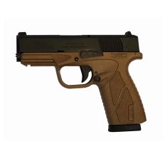 Bersa Conceal Carry Compact Double Action Only 9MM 3.3" 8rd Flat Dark Earth, Black