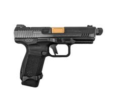 CANIK TP9 ELITE COMBAT EXECUTIVE 9MM GOLD PVD 4.75" 18RD BLACK