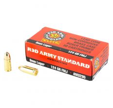 Red Army Standard Elite 9mm Luger 124gr FMJ Brass Cased 50rd