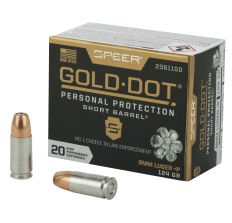 Speer Ammunition 9MM+P 124Gr Gold Dot Hollow Point 20rd SB