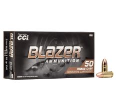 CCI Blazer Brass Handgun Ammunition 9mm 115gr FMJ 1000rd Case