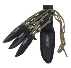 Cold Steel Throwing Knife Set 4.4" Fixed Blade Black
