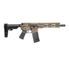 Diamondback Firearms Carbon DB15 300 BLK SemiAuto Pistol Flat Dark Earth 10" Threaded Barrel SBA3 Arm Brace 1x30rd Mag