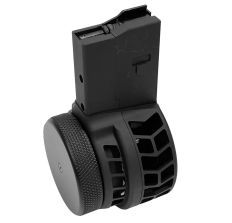 F5 MFG AR-15 .223/5.56 Skeletonized 50 Round Drum Magazine Black Chevron