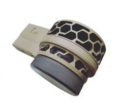 F5 MFG AR-15 .223/5.56 Skeletonized 50rd Drum Magazine - FDE HEX Pattern
