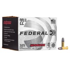 Federal Champion Rimfire Ammunition 22LR Automatch 40gr Solid 325rd