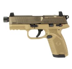 FN America 502 Tactical Compact Single Action Only 22 LR 4.6" 10rd Flat Dark Earth