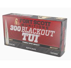 Fort Scott Munitions 300 Blackout Rifle Ammunition 115 gr TUI 20rd Box