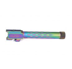 Faxon Firearms Match Series G17 9mm Flame Fluted Threaded Barrel 416R - Chameleon PVD