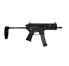 Grand Power Stribog SP9A3 9mm Pistol 30rd Delayed Roller Blowback Threaded Barrel Gear Head Works PDW Tailhook - Black
