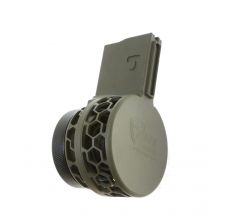 F5 MFG AR-15 .223/5.56 Skeletonized 50Rd Drum Magazine - OD Green HEX Pattern