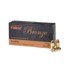 PMC Bronze .32 ACP 71 Grain FMJ Handgun Ammunition - 1000 Round Case
