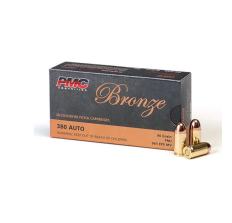 PMC Bronze .380 ACP 90gr FMJ Ammo - 50 Rounds