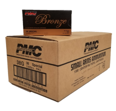 PMC Bronze 38 Special 132 Grain FMJ Ammunition - 1000 Round Case