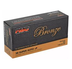 PMC Bronze .38 Super Handgun Ammo 130gr +P FMJ 1000rd Case