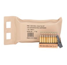 PMC Rifle Ammunition X-TAC 5.56NATO 62 Grain LAP Green Tip Battle Pack BP - 120rd