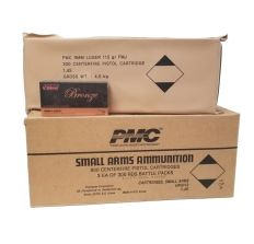 PMC Bronze BP 9mm Luger 115 Grain FMJ Handgun Ammo - 900rd (Three Battle Packs)