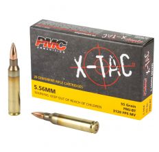 PMC X-TAC 556 NATO 55gr FMJ-BT Rifle Ammo - 20rd