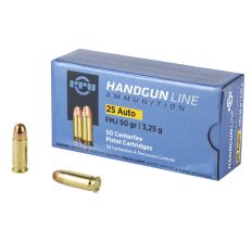 PPU 25acp FMJ 50gr 50rd
